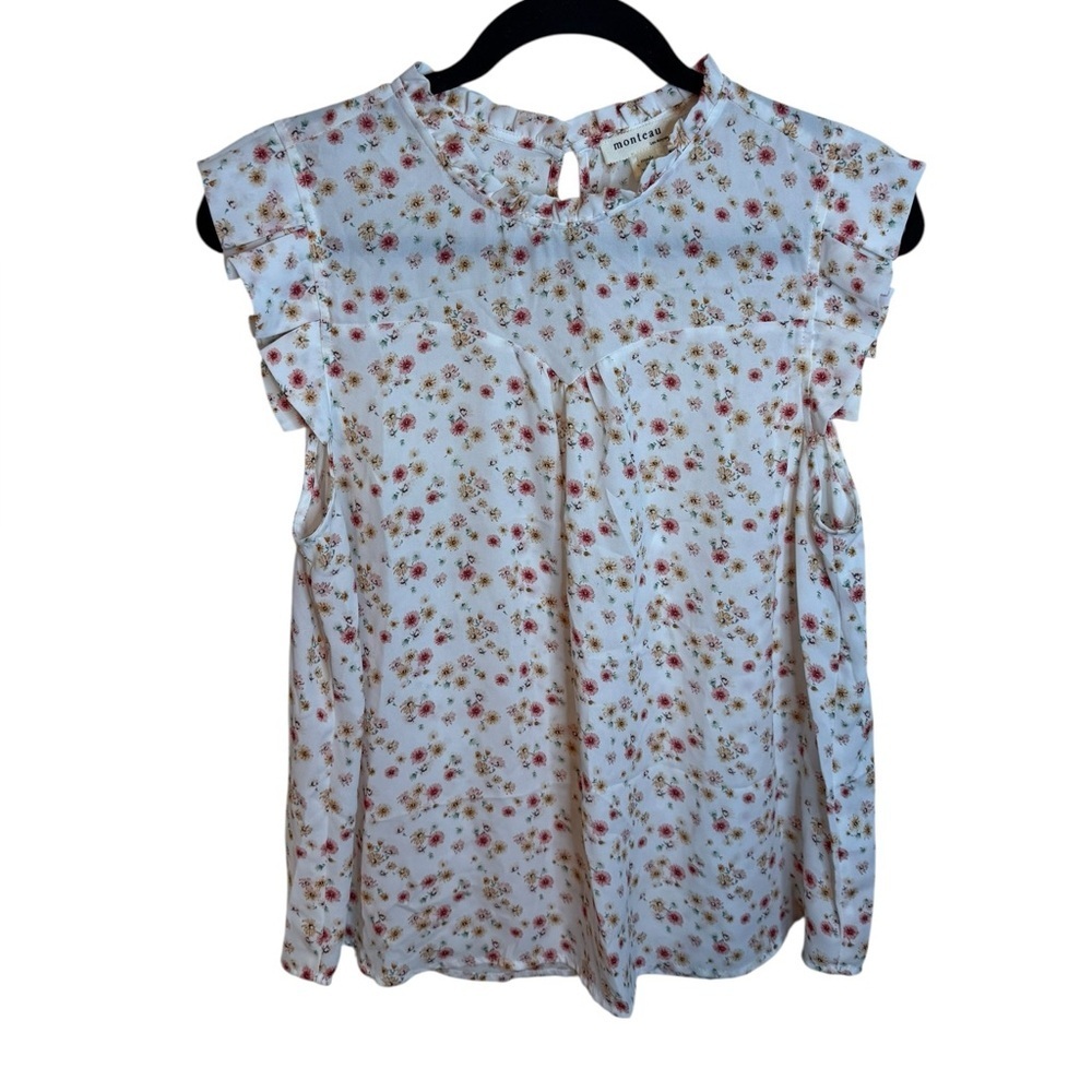 Monteau Ditsy Floral Prairie Cottagecore Blouse